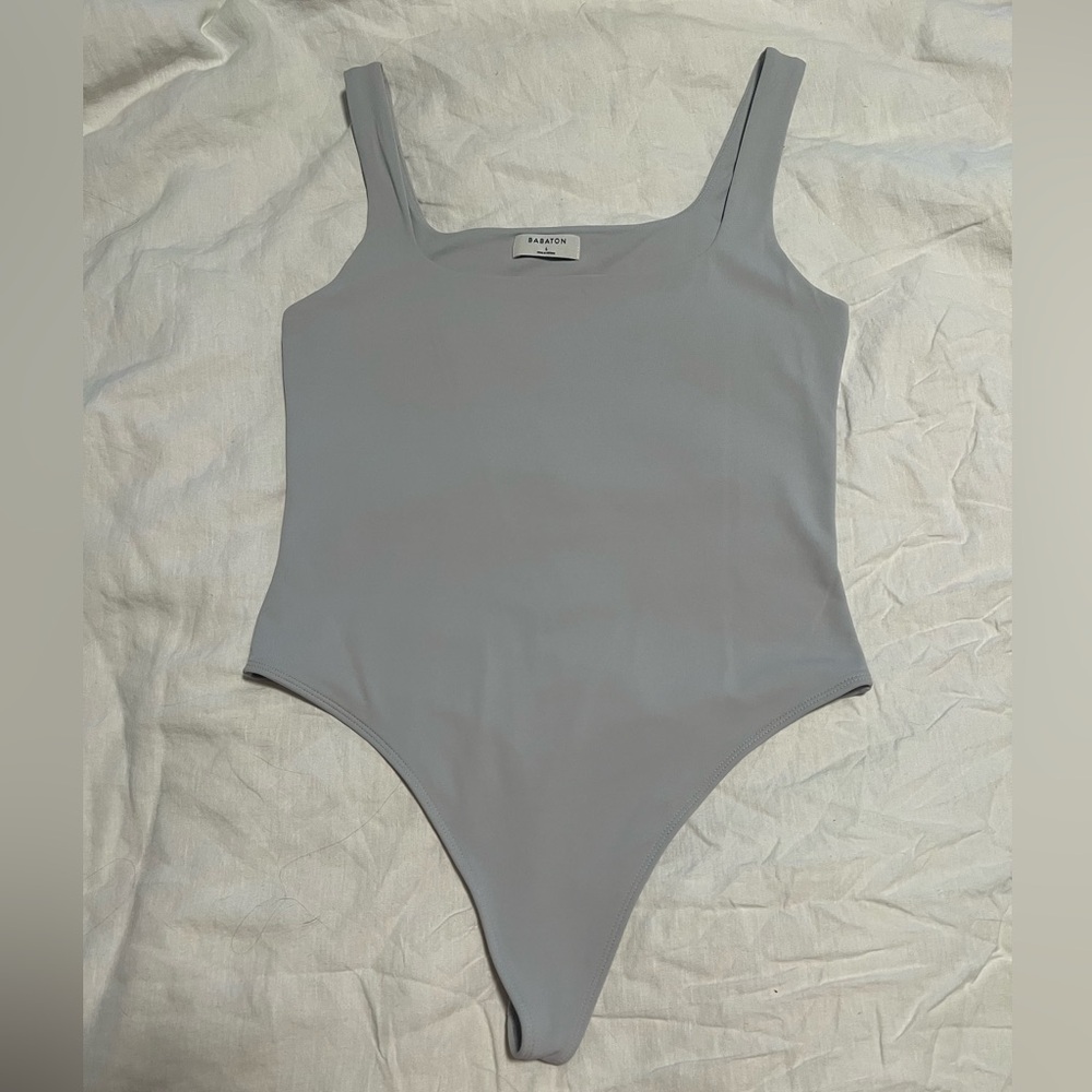 Aritzia Babaton Contour Tank Bodysuit Opal Grey